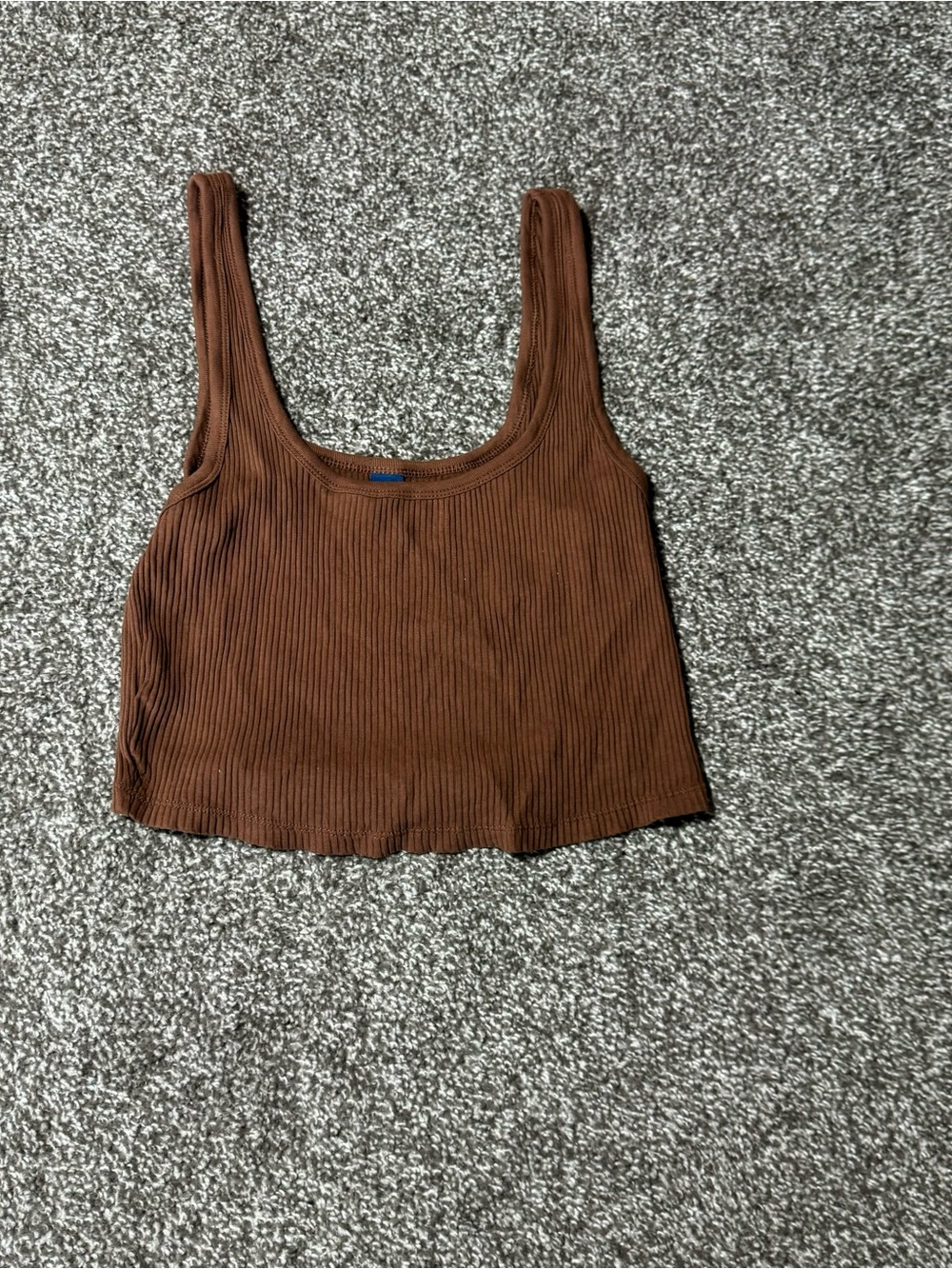 Old Navy Brown Ribbed Crop Tank